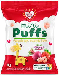 NHAMI MINI PUFFS BETERRABA E MORANGO 15G