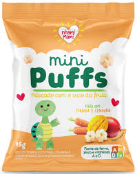 NHAMI MINI PUFFS MANGA E CENOURA 15G
