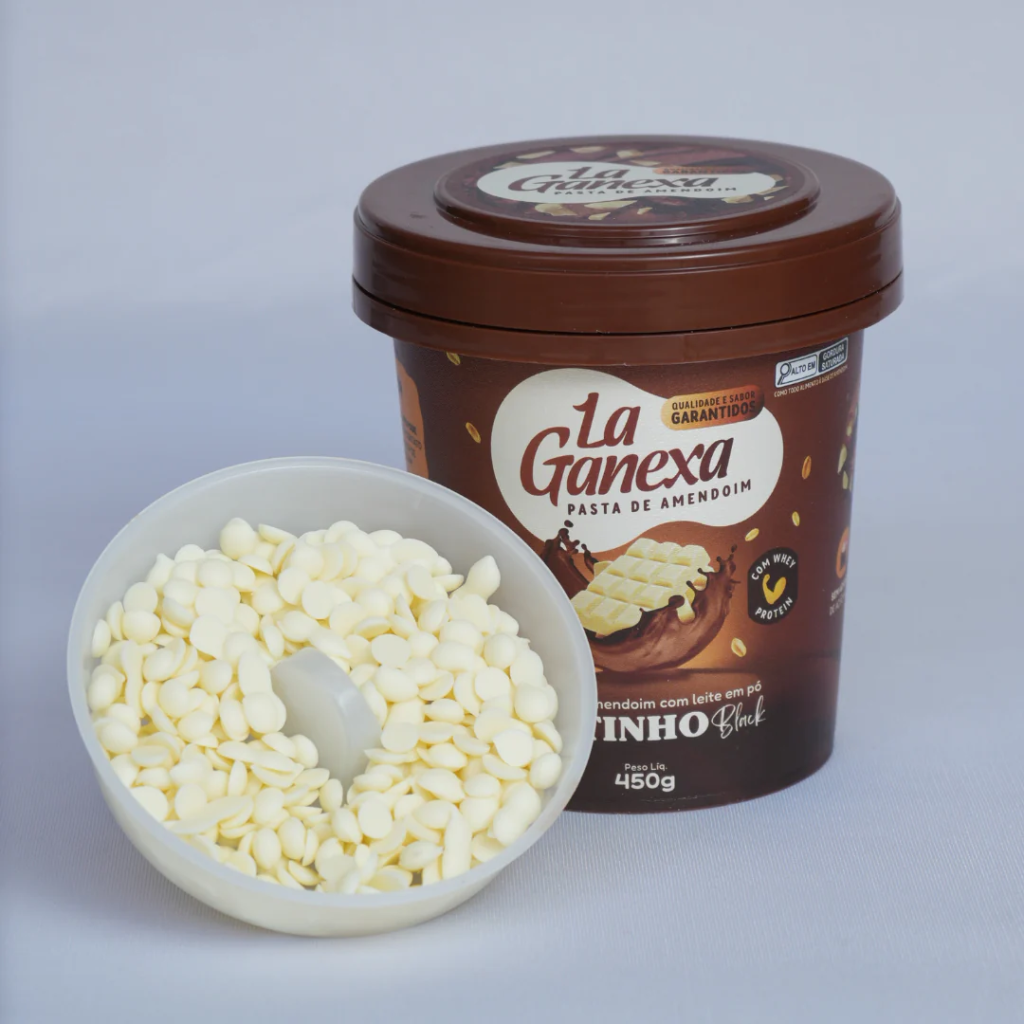 PASTA DE AMENDOIM SABOR LEITINHO BLACK COM WHEY PROTEIN 450g