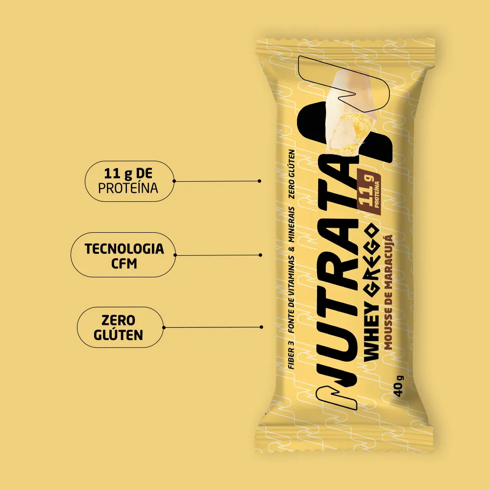 NUTRATA WHEY GREGO BAR MOUSSE DE MARACUJÁ