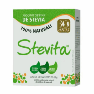 STEVITA ADOÇANTE EM PÓ STEVIA/ERITRITOL 06 C/50